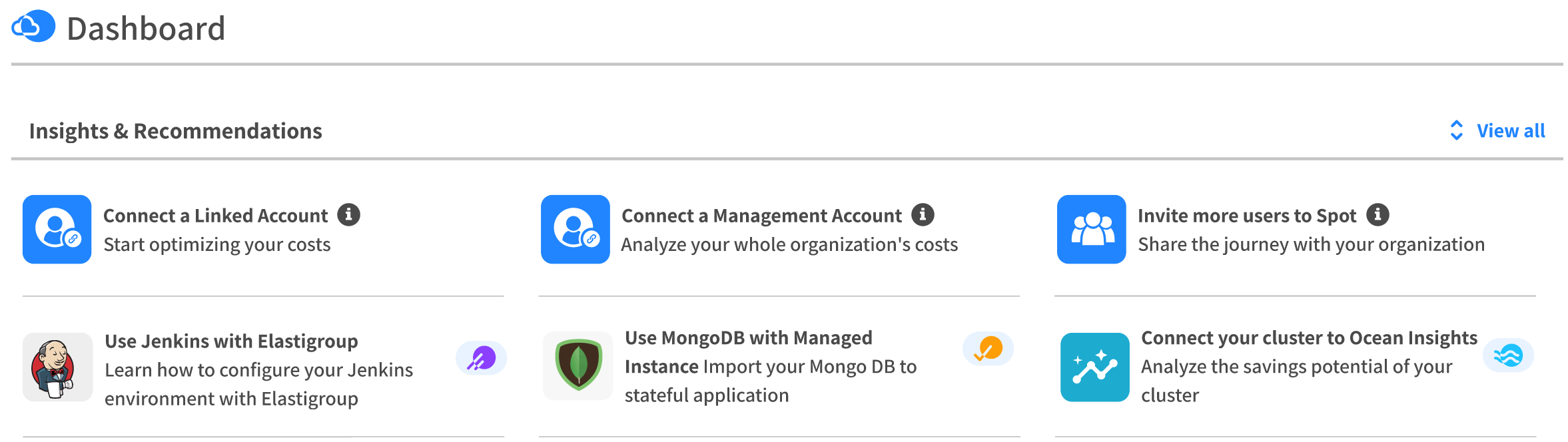 Dashboard recommendations